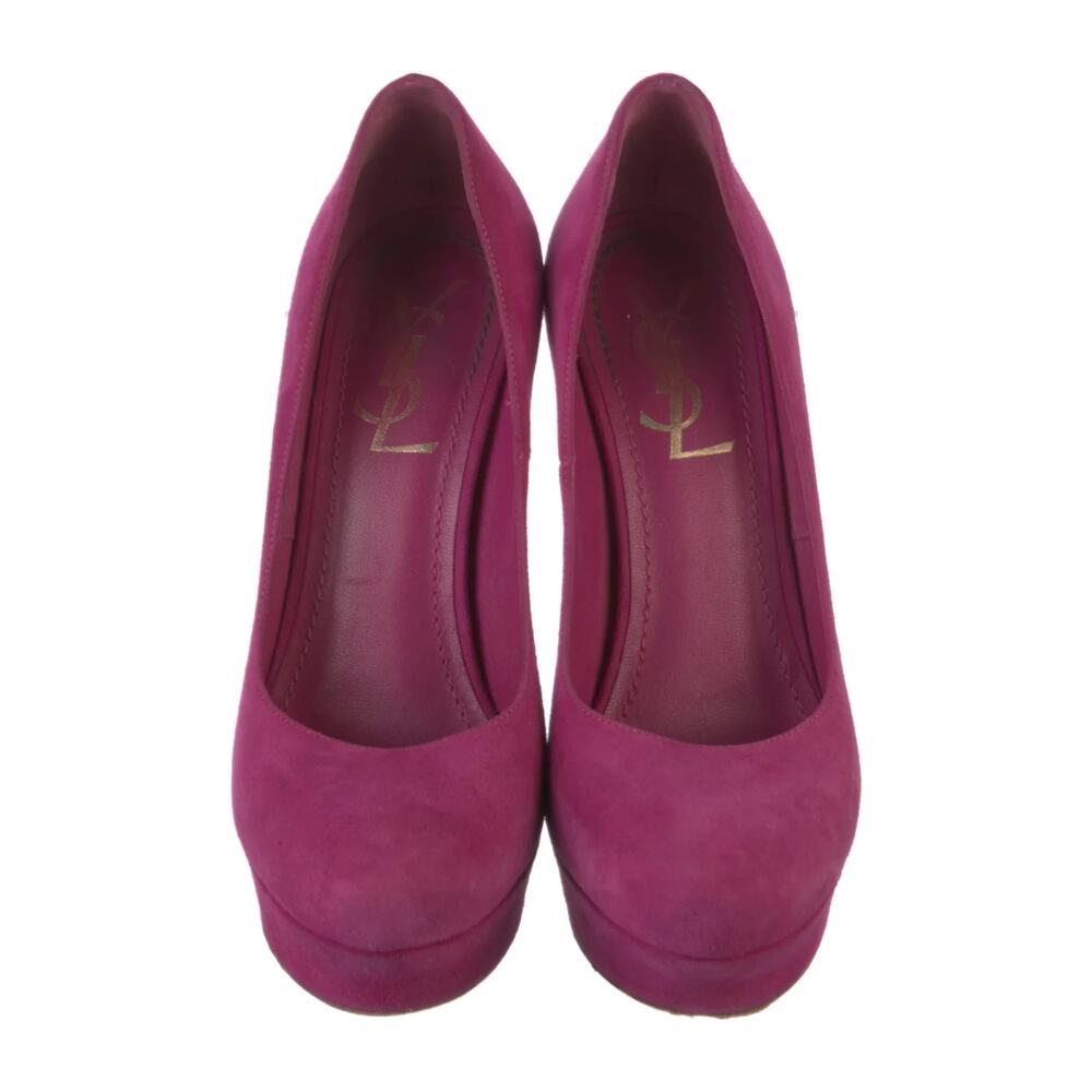 Yves Saint Laurent Rive Gauche Black Suede Pumps Women’s Size US 6 EU 36 Heels